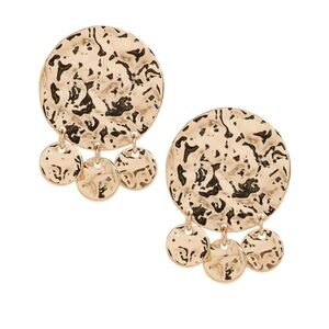 Banana Republic hammered gold tone earrings